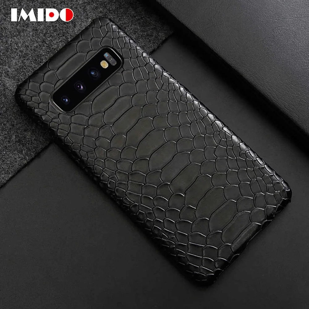 

Luxury Snake Skin Leather Phone Case For Samsung Galaxy S10E S10 S9 Plus Note9 Note8 Leather PU Back Cover For Galaxy S10 Coque