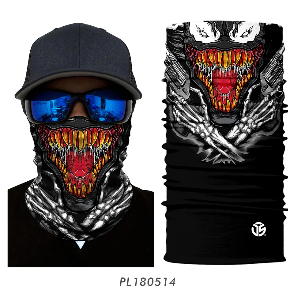 3D бесшовная Волшебная бандана Venom, летняя повязка на шею, защита на голову, трубчатое кольцо, шарфы, Солнцезащитная маска, шарф, маска для лица, повязка на голову для мужчин и женщин