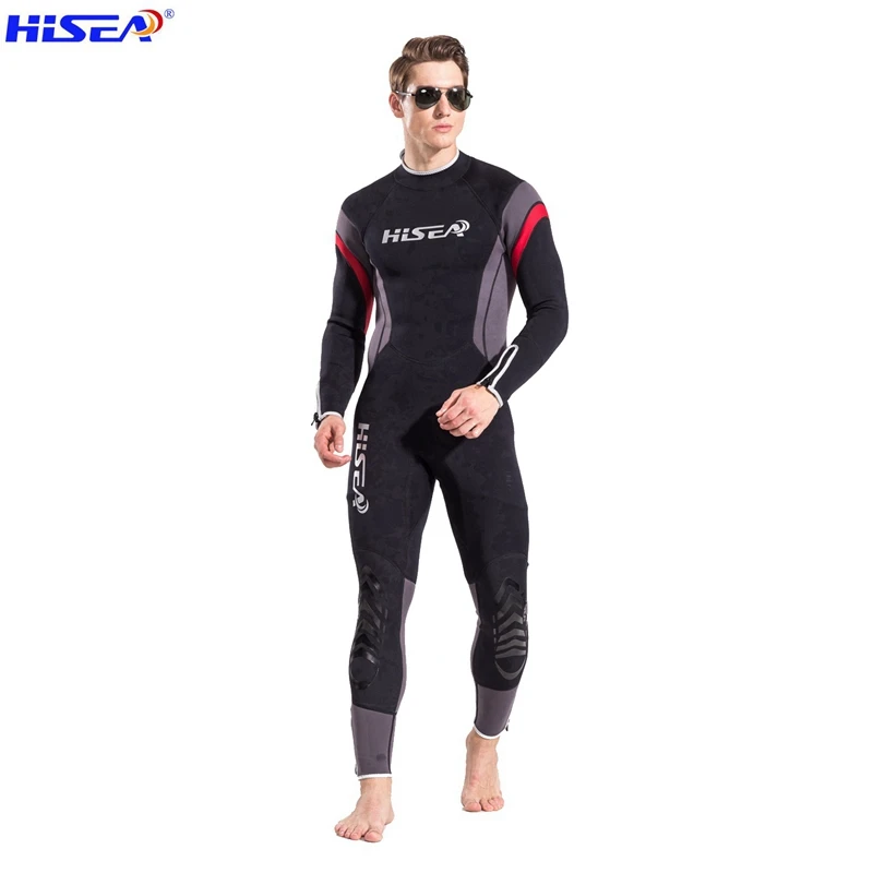Новейший мужской неопреновый гидрокостюм Hisea для подводного плавания 2,5 мм, гидрокостюм для серфинга, триатлона, цельный гидрокостюм для мужчин