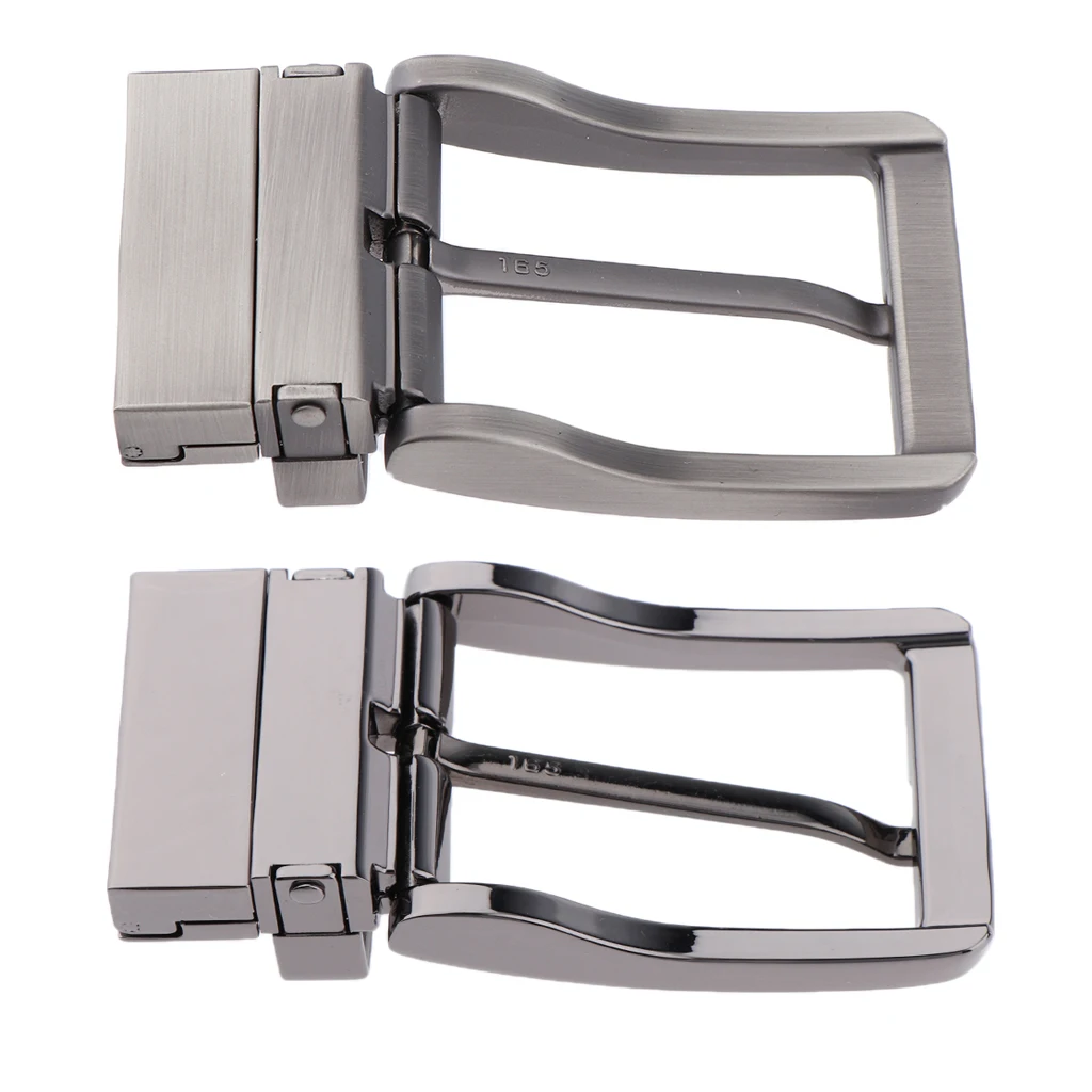 Men Metal Pin Buckle Reversible 360 Degree Rotation Cinturon Reversible Buckle Men Golden Silver Color High Quality Material