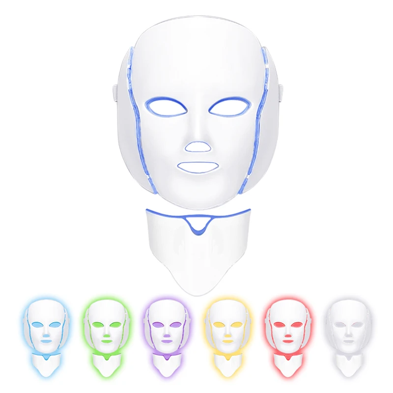 

7 Colors Led Light Photon Neon-glowing Facial Light Skin Rejuvenation Led Face Mask Care Treatment Light Mask Dropshipping