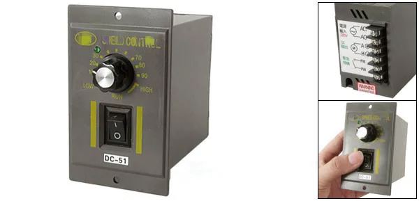 

New Arrived 6 Terminals Motor Speed Controller Switch DC-51 220V DC 24V Output Voltage Regulator Dimmer Forword Controller