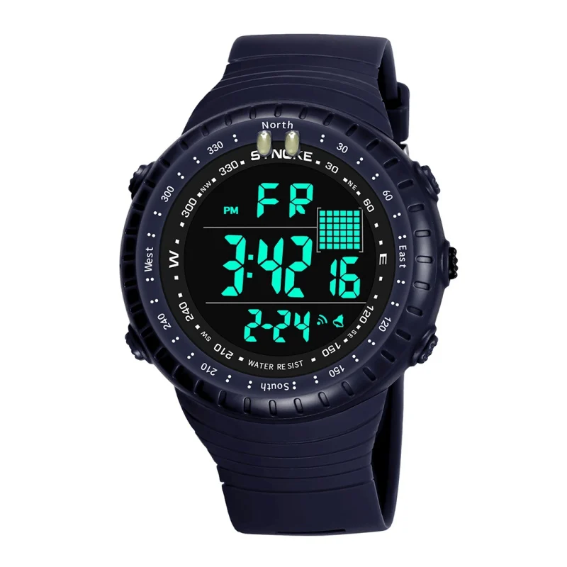 

Men Waterproof Sports Digital Watch Multifunction Outdoor Electronic Watch Wristwatch With Luminous LED Screen
