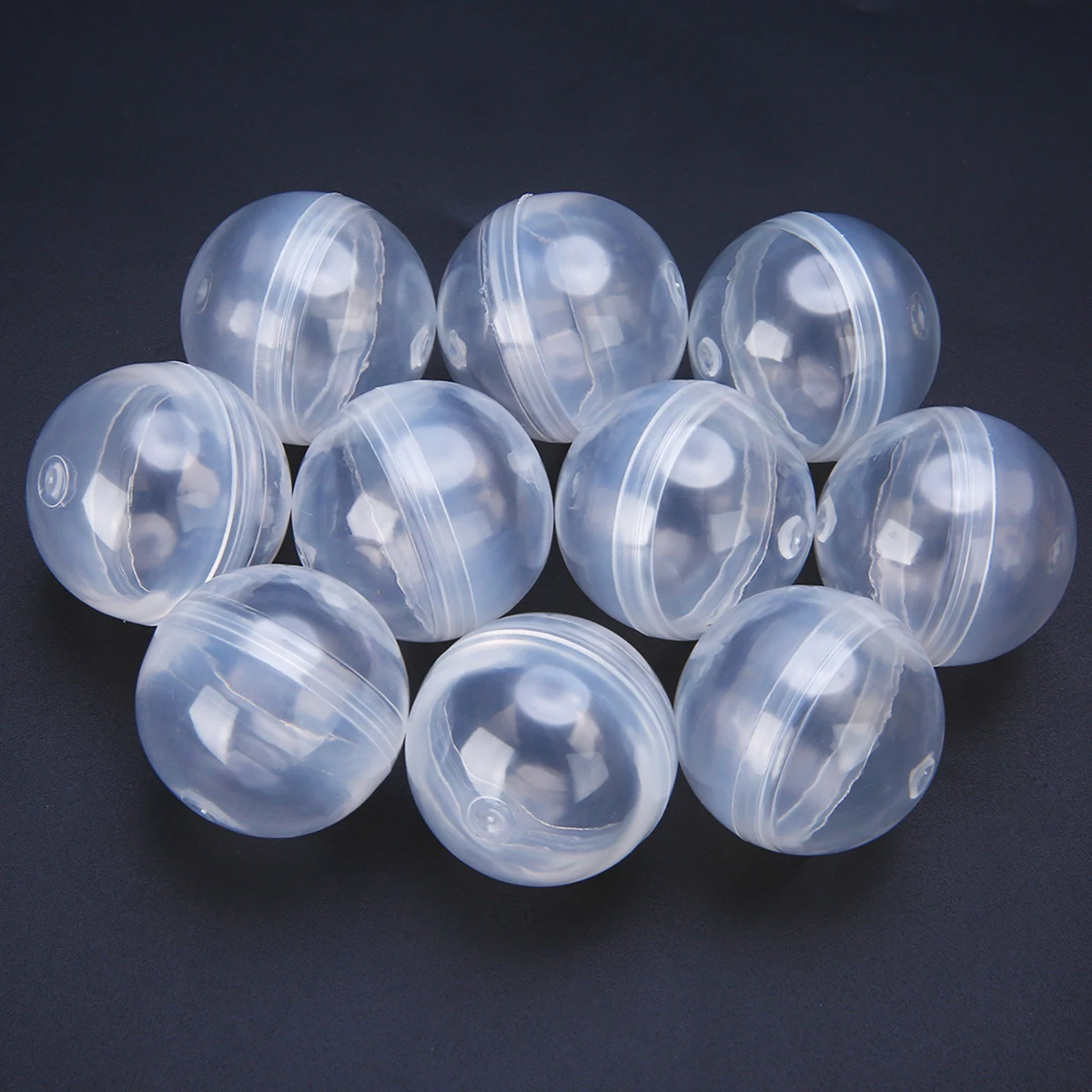 New 10Pcs Transparent Plastic Empty Round Toy Capsules For Ball Vending Machine 1.2inch 32mm Diameter