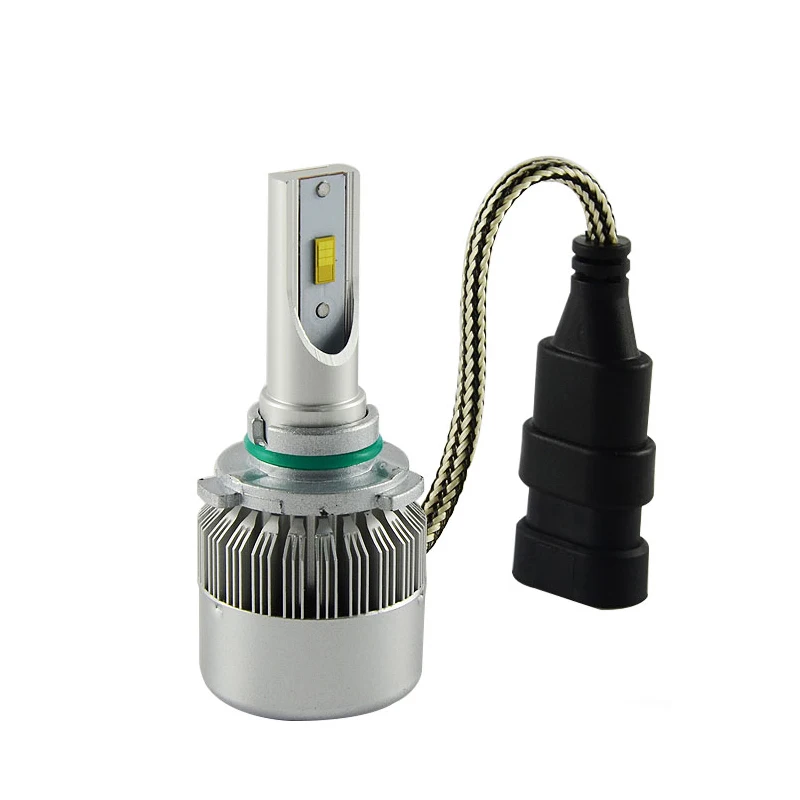 PAMPSEE C6F CSP Chip Led Headlight Bulb H3 H7 H4 H11 72W 7600LM Turbo Fan Cool White 6k Truck Replacement Kits LED Headlamp Bulb