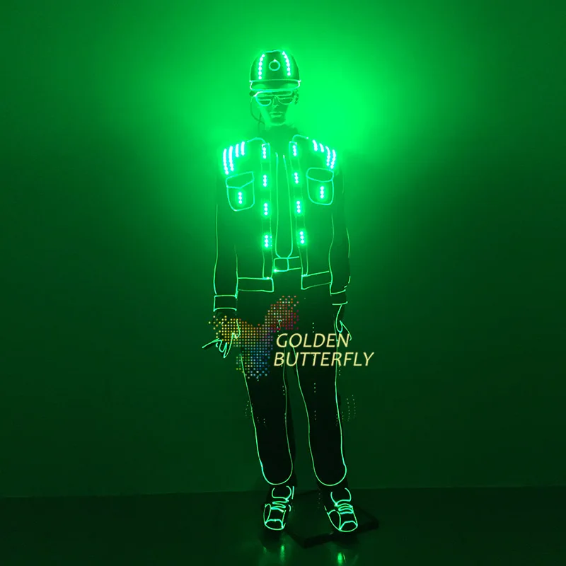  2019 LED Clothing SD Card Computer Programmed Luminescent Performing Apparel LED Performing Apparel