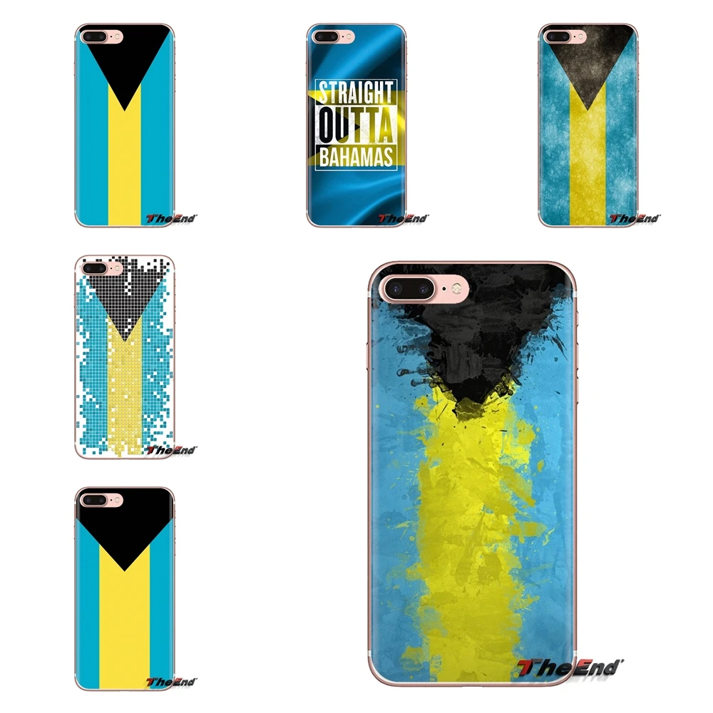 For Oneplus 3T 5T 6T Nokia 2 3 5 6 8 9 230 3310 2.1 3.1 5.1 7 Plus 2017 2018 Transparent TPU Covers Bahamas National flag Banner |