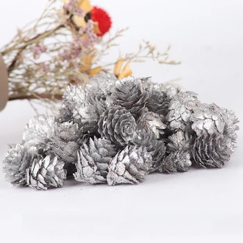 

10pcs Natural Crafts Pine Cones Photo Props Accessories Christmas Decoration Tree Toppers Pinecone Xmas New Year DIY Party Decor