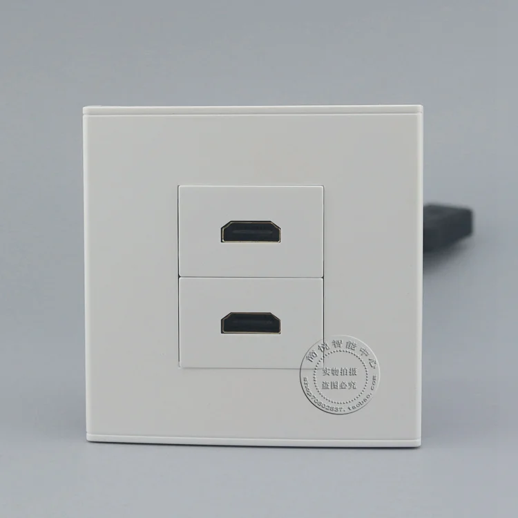 TNP HDMI Wall Plate - Dual (2 Port) 2 Pack HDMI Socket Plug Jack Outlet