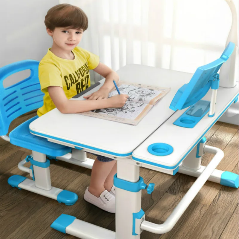 Muebles De Madera Pupils Writing Desk and Chair Combination Set Baby Workbench Kids Furniture Mesa Infantil Children Furniture