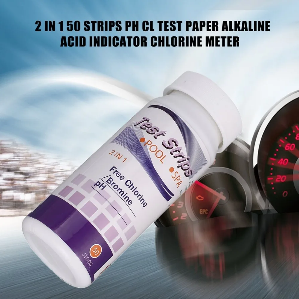 

Hot 50 Strips PH Test Paper Alkaline Acid Indicator Chlorine Meter For Water Urine Saliva Litmus Testing Measuring