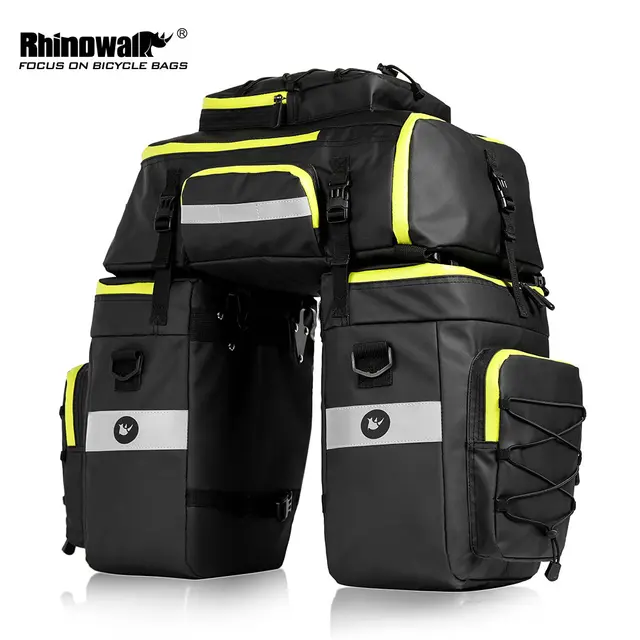 US $45.22 RHINOWALK 75L MTB Bike Rear Seat Trunk Bag 3 in 1 Multifunction Bicycle Pannier Waterproof Double S