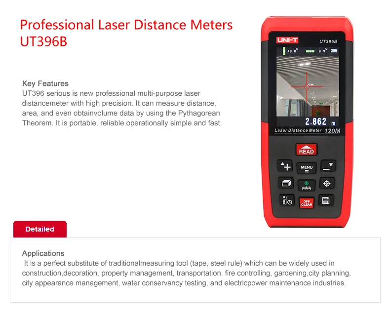 UNI-T Digital Laser Rangefinders Distance Meter Camera USB 80m 120m Tape Distance Measurer Trena Laser Ruler Tool Range Finder