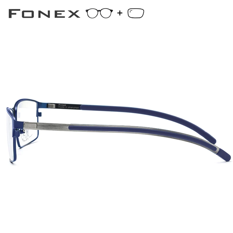 Gafas graduadas de aleación de titanio para hombre ultraligero cuadrado miopía prescripción gafas 2019 Metal óptico sin tornillos gafas - 3