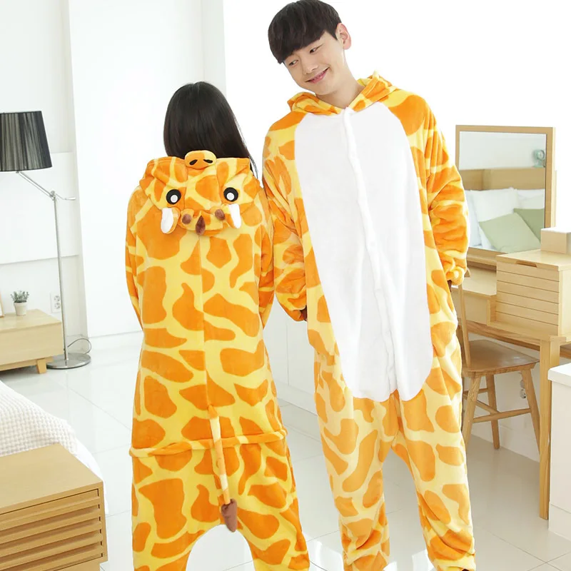 

Family animal pajamas giraffe matching clothes kigurumi onesie couple party kids women pijama animais animaux animales onsie
