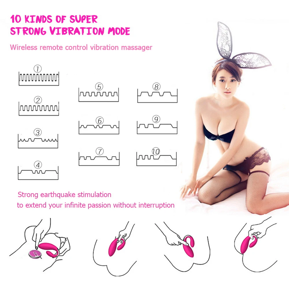 Силиконовый G spot беспроводной вибратор для Female16 метр дистанционный двойной