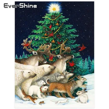 

Evershine Diamond Embroidery Sale Animals Picture Of Rhinestones Diamond Painting Full Square Mosaic Cross Stitch Christmas