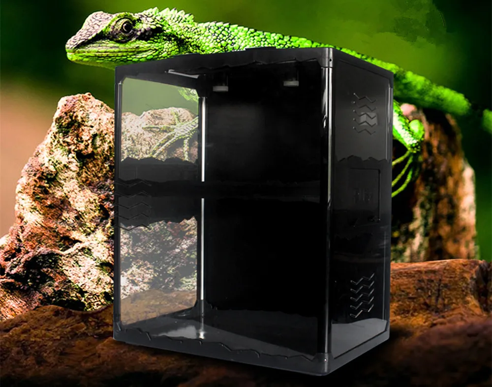  Double-layer foldable reptile box acrylic tempered glass assembly lizard chameleon tortoise Breatha