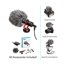 BOYA BY MM1 Compact DSLR Camera font b Smartphone b font video Recording Microphone Mic for