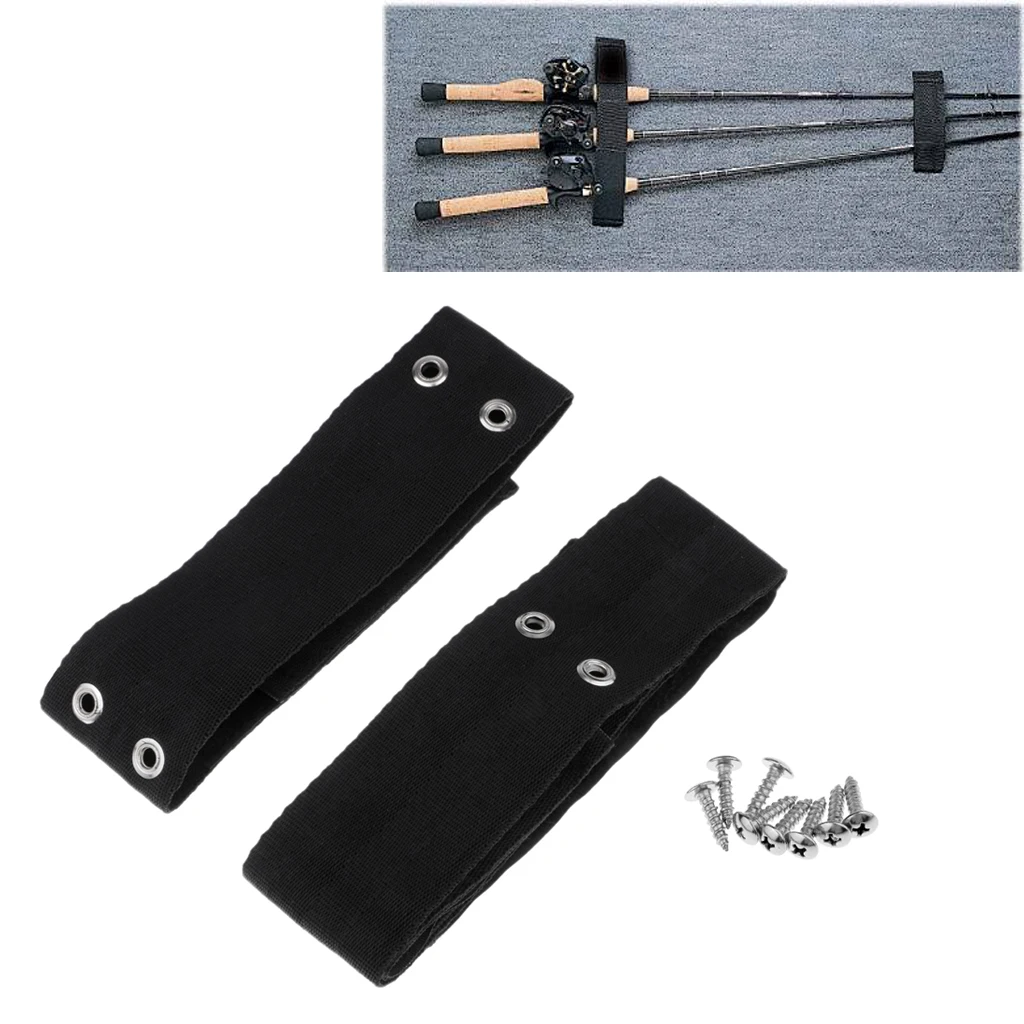 Fishing Rod Secure Belt Rod Tamer Deck Mount Straps for Boat Kayak Fishing Accessories Hook Loop Cable Cord Ties