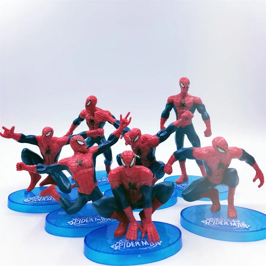 

7pcs/set for Spider Man Toys action figure Spiderman Place the model for Spider-Man Doll Car Home Interior Decoration 7 Style