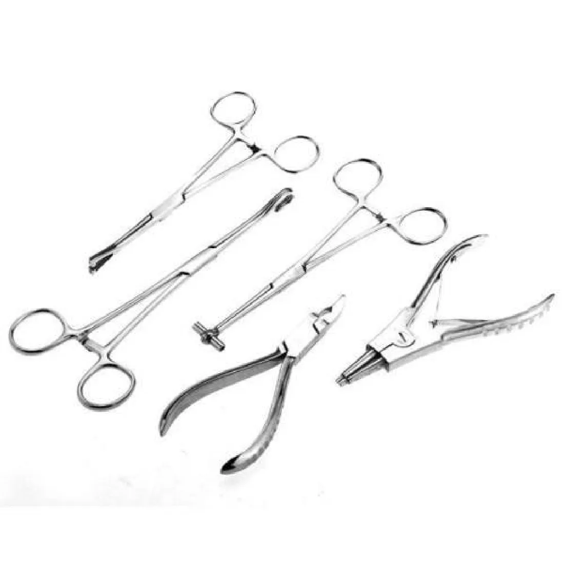 New Pro Stainless Steel Body Navel Piercing Jewelry Kits Tool Set Belly