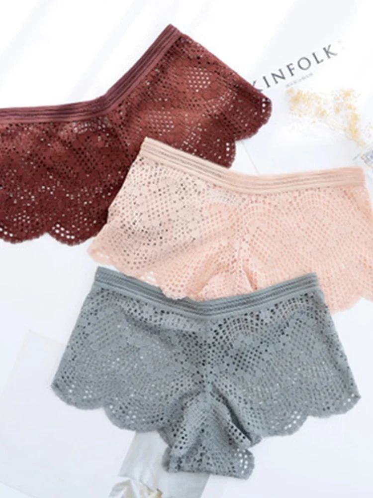 Sexy Lace Transparent Thong Panties Low Waist Solid Color Mesh Briefs Underwear New Women Soft Breathable G-String Lingerie 2019 |