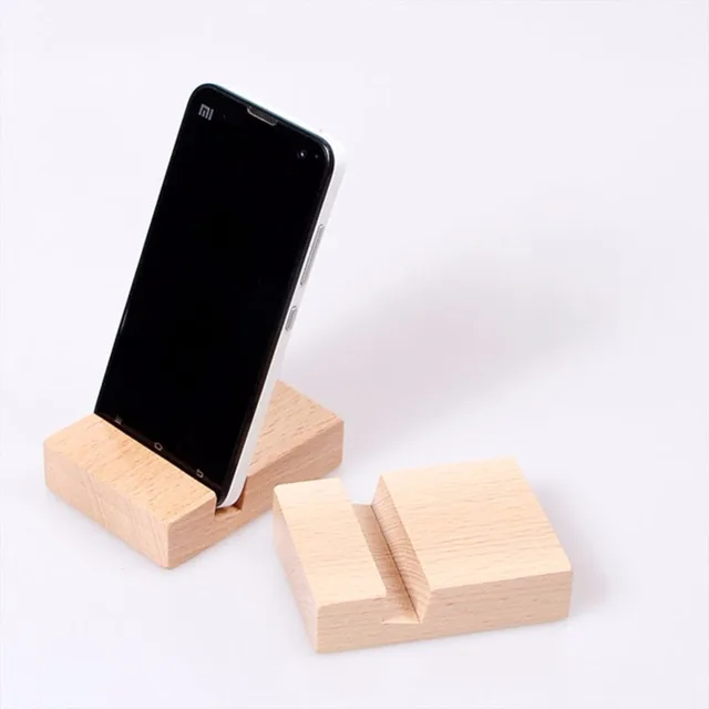 Beech Wooden Universal Cell Phone Stand Viewing Cradle