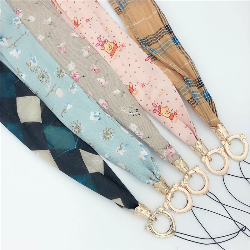 

Phone Portable Straps Wide Neck Comfortable Soft Fabric Straps For Keys ID Card USB Badge Holder Hang Rope For Female Grils