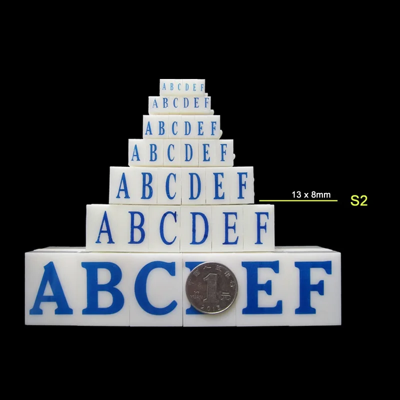 Английский алфавит заглавные буквы арабские цифры резиновые штампы Комбинация DIY печать шаблон штампы - Цвет: English alphabet S2
