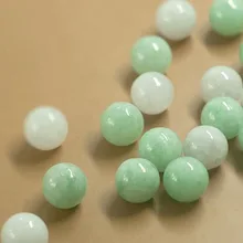 Cui бисер вроссыпь из натурального прозрачного камня вид зеленый белый 6-8 мм Дорожный пропуск Транспорт Бусины нефритовый бисер один DIY ожерелье