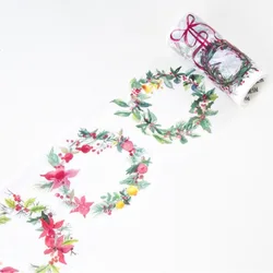 Papier décoratif de noël, 10cm x 5m, ruban adhésif large, coloré 
