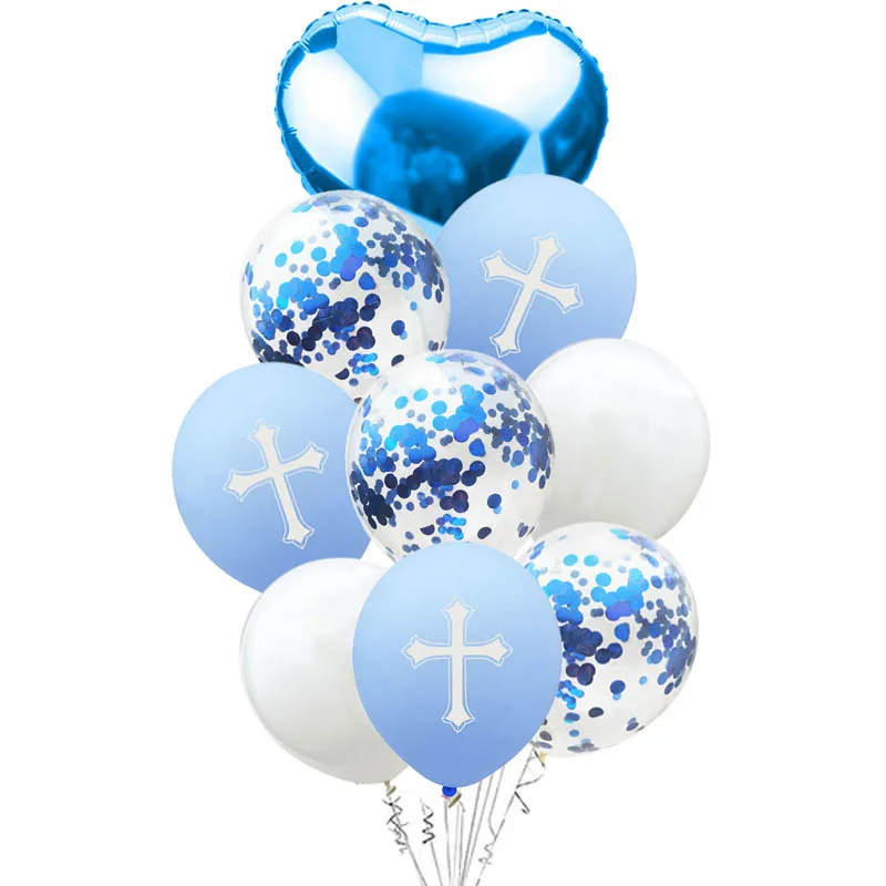 Счастливые пасхальные шары крест алюминиевый шар сердце пасхальное крещение вечерние воздушные шары для художественного оформления Бог благословит Святой Дух шары S8XN