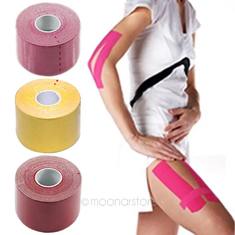 5m x 5cm Exercise Therapy Bandage Tape Muscle Care Tape Elastic Physio