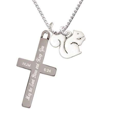 Squirrel - Bless and Keep You - Cross Necklace (1)