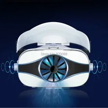 Newest!! Fan Cooling Version Virtual Reality 3D VR Box With Headphone For 4.0-6.33 inch Smartphones, Free Shipping