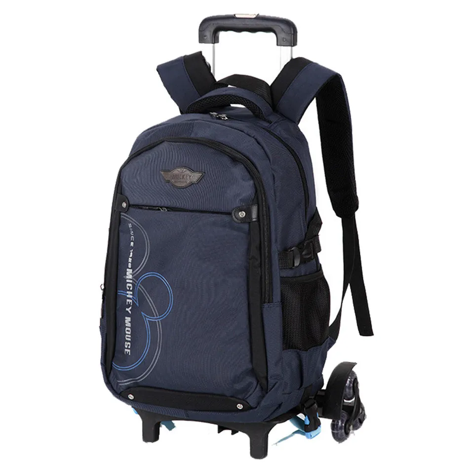 Children School Bags with 3/2 Wheels Removable Kids Child Trolley