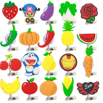 

2019 New Retractable Pull Badge Reel ID Lanyard Name Tag Card Nurse Badge Holder lovely Kids Reels