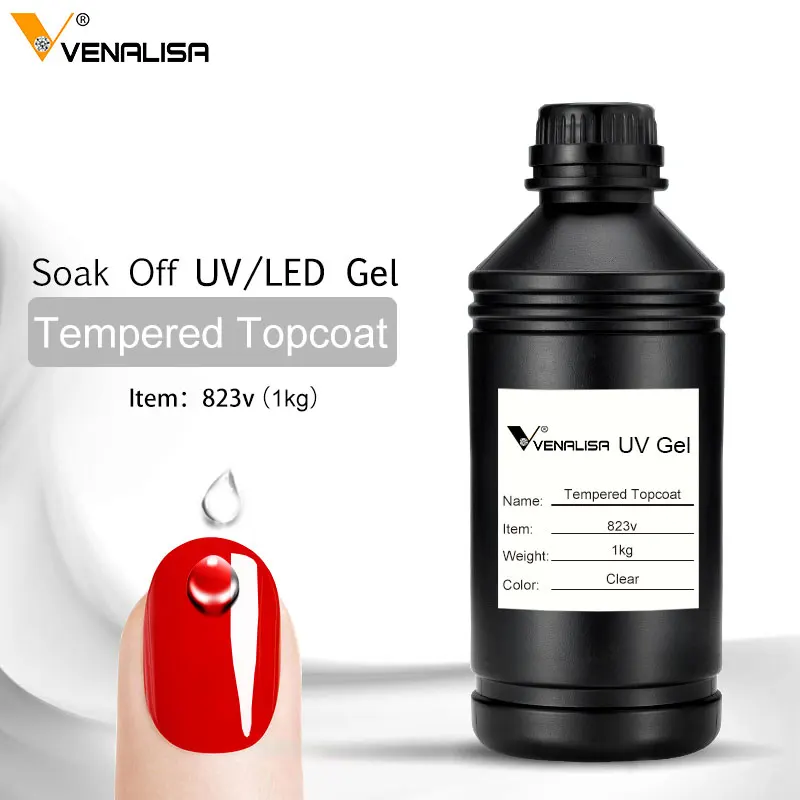

Venalisa Tempered NoWipe Coat Soak Off UV LED Super Top Coat Long Lasting Time Bright Surface No Acid Bond CANNI Supply Topcoat