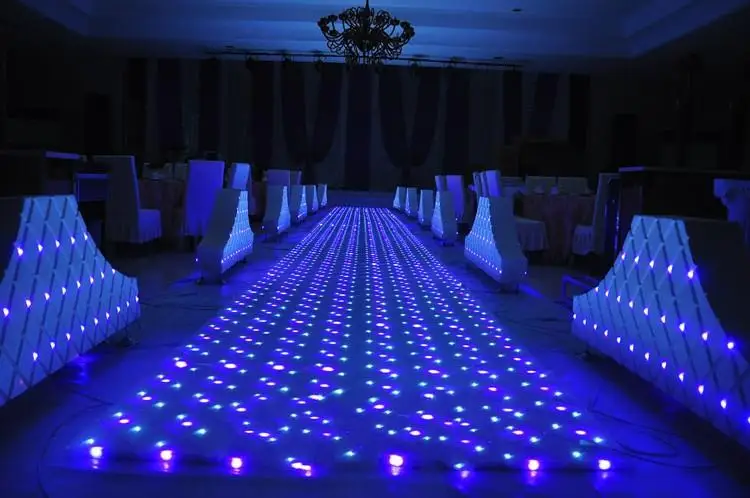 

Модный белый пластиковый свадебный коридор, светящийся пол, бар, клуб, T-станция, искусственный ковер, бесплатная доставка