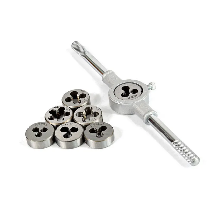 

8 sets of metric circular die set M3 M4 M5 M6 M8 M10 M12 with 1 wrench Hss Circular Die set combination