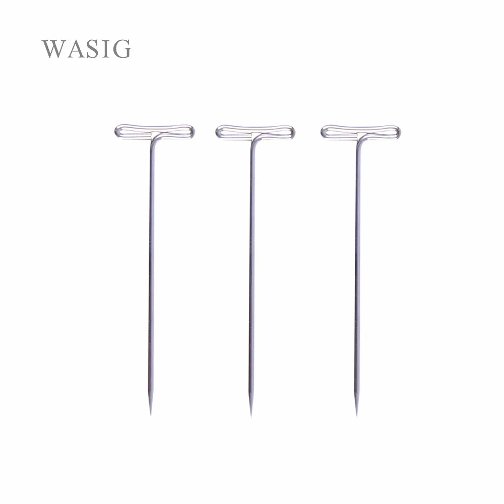 

12pcs T pins for wig on foam head style t pin needle brazilian Indian mannequin head type sewing hair salon styling tools