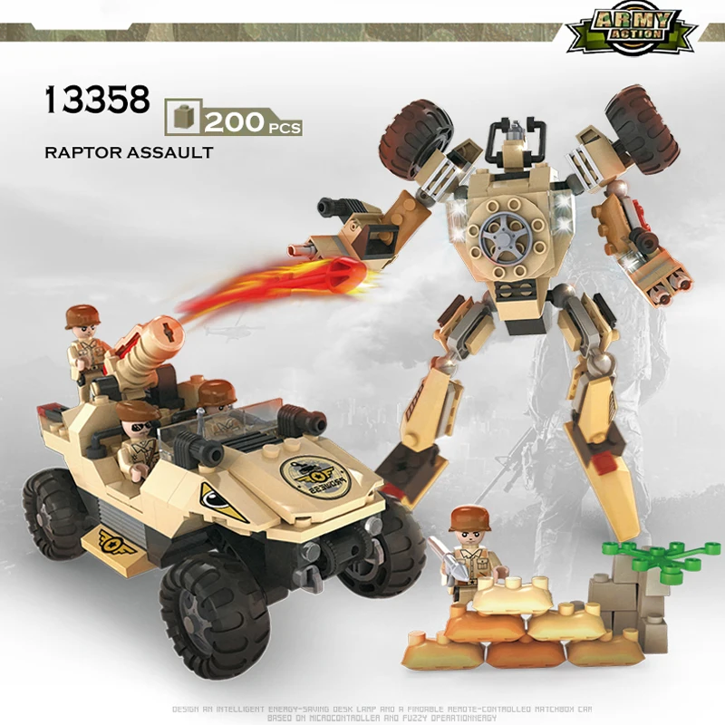 

COGO Deformation Mech Educational Building Blocks Toys For Children Kids Gifts Car Robot Compatible With Legoe