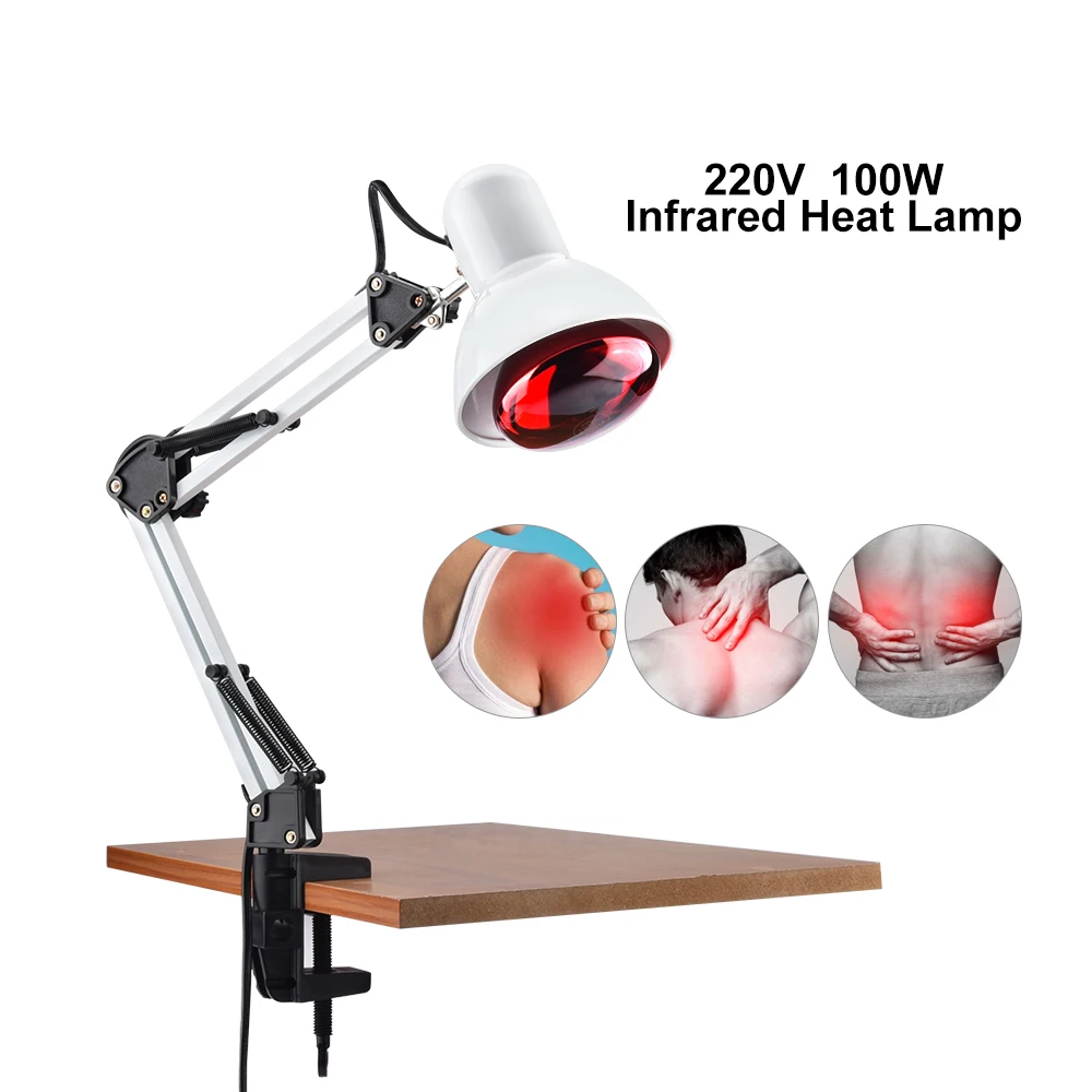 100W здравоохранения Электрический инфракрасный светильник напольная подставка массаж TDP инфракрасное терапевтическое лампа теплоты легкого применения здоровья боли физиотерапии