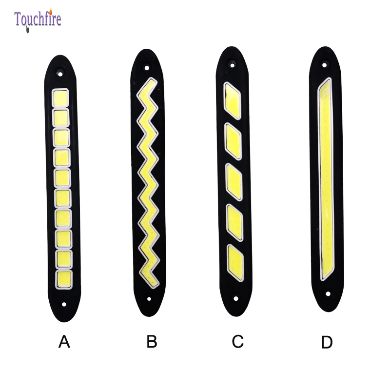 

2PCS DRL Led Car Daytime Running Light COB DRL External Lights 12V Waterproof Flexible Bend Bar Fog lamp Dropshipping for Ford
