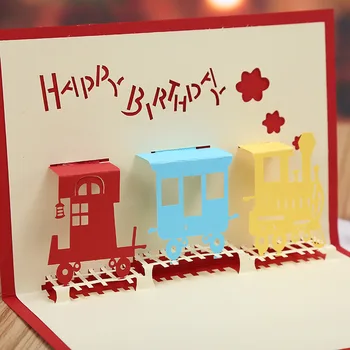 

Direct manufacturers happy end stereo creative birthday card pop up birthday card hollow