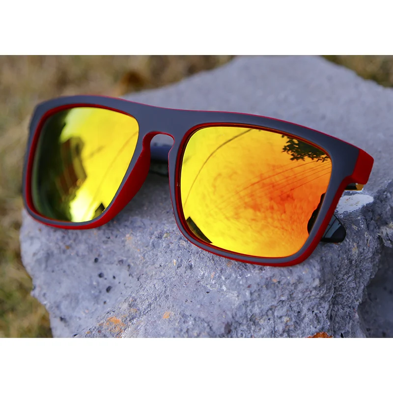 Kdeam поляризованные солнцезащитные очки мужчины спорт очки марка дизайнер вождения óculos де золь отражающее покрытие uv400 с делом kd156