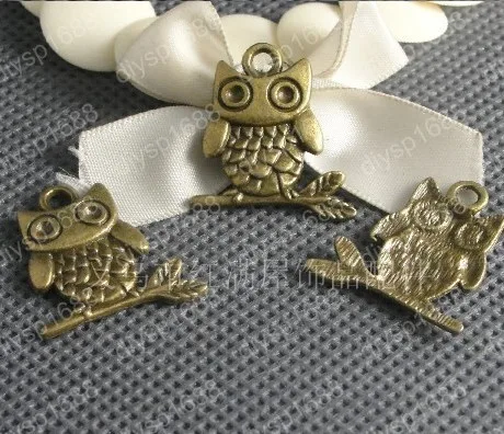 

100 шт., подвеска в форме Совы 23 х23 мм, из металлического сплава