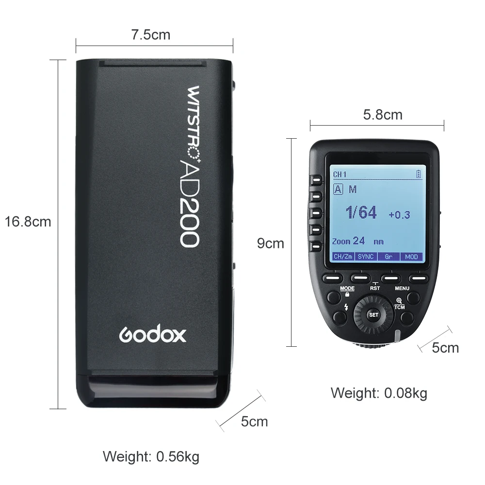 Вспышка Godox AD200 200Ws TTL GN60 HSS Встроенная 2 4G Беспроводная и передатчик Xpro-C/N/F/S/O/P для C N