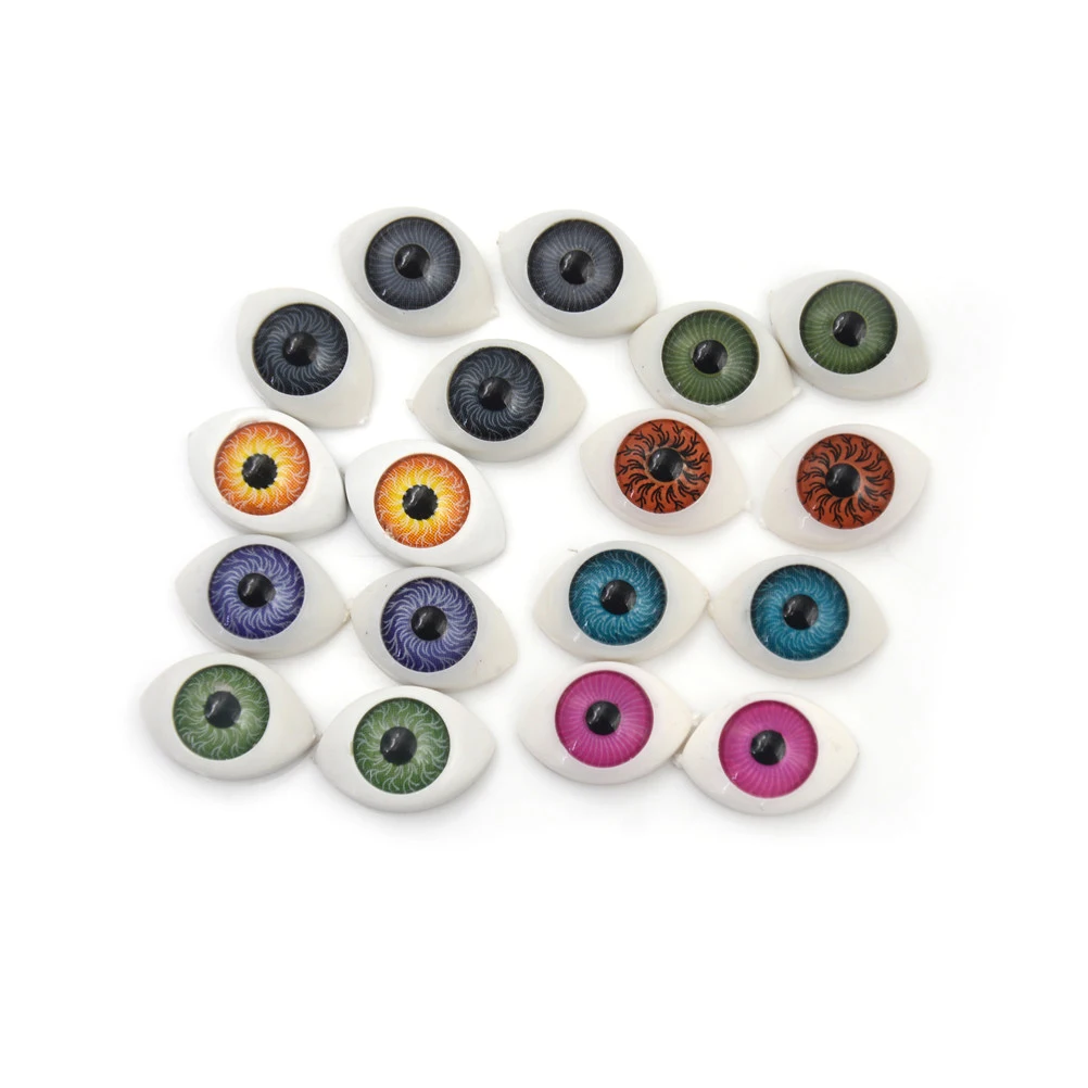 Buy 8 Pcs 16*11mm Vivid Oval Hollow Back Safety Making